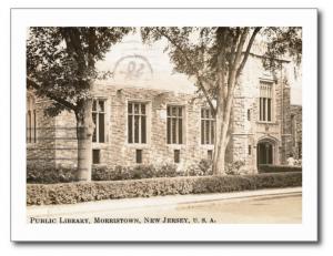 Public Library, Morristown, New Jersey NJ Vintage REPRO Post