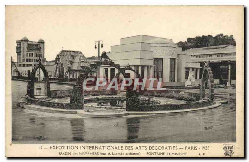 Old Postcard Exposition Internationale des Arts Decoratifs Paris Jardin Des N...