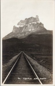 Castle Mountain Banff Alberta AB Bryon Harmon 64 Unused RPPC Postcard F23