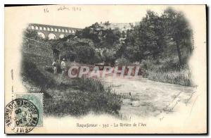 Old Postcard Roquefavour the River Arc