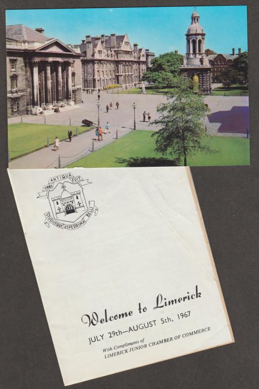 IRELAND Color Postcards Botanic Gardens Dublin Trnity College Limerick Booklet