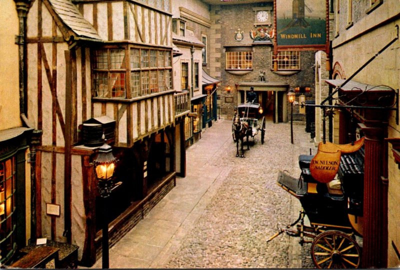 England York Castle Museum Reconstructed Cobbled Street Known As Kirkgate 1970