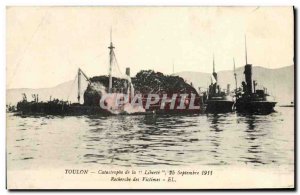 Old Postcard Boat Catastrophe of Freedom Toulon search for victims