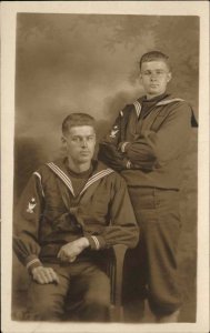 Newport RI Electric Studio Young Sailors Studio Portrait Real Photo Vintage PC