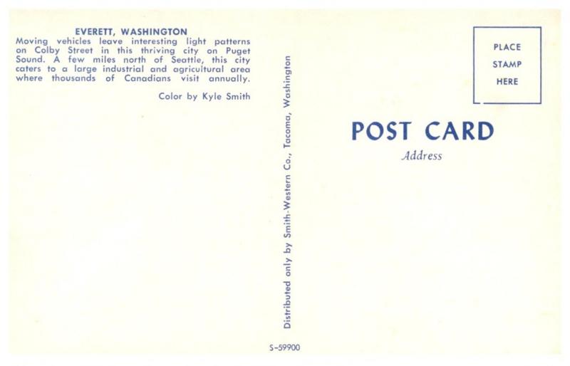 Washington  Everett ,  Colby Street at Night