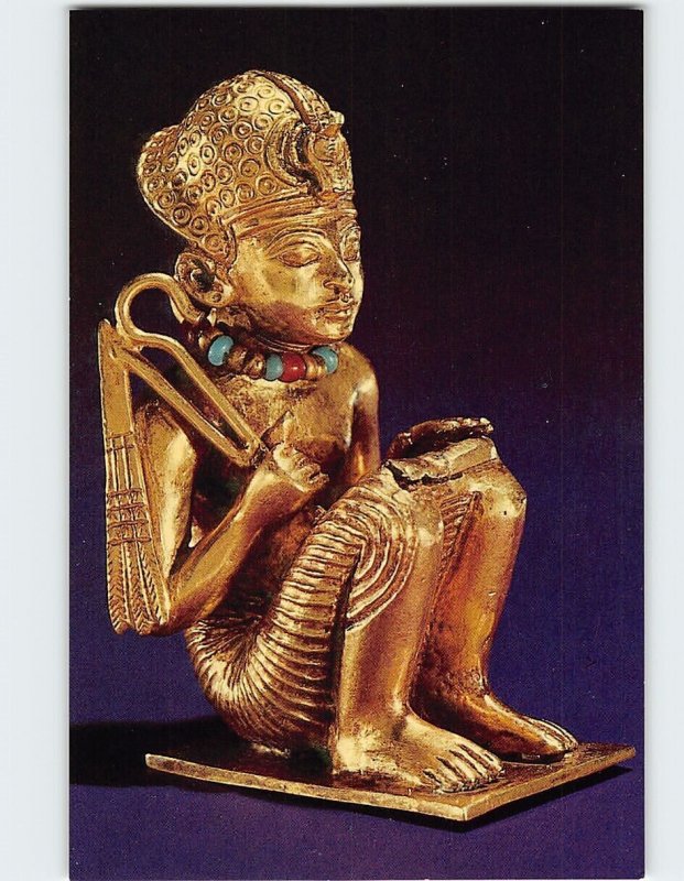 Postcard Figure of the King from a Necklace, Egyptian Museum, Cairo, Egypt