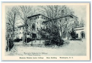 c1920's Marjorie Webster Junior College Main Building Washington DC Postcard
