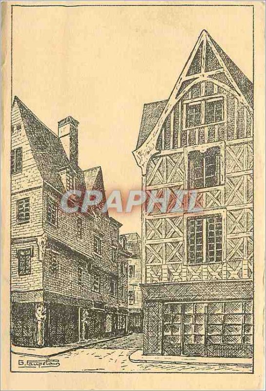 Postcard Old Tours Old Houses Place Plumereau