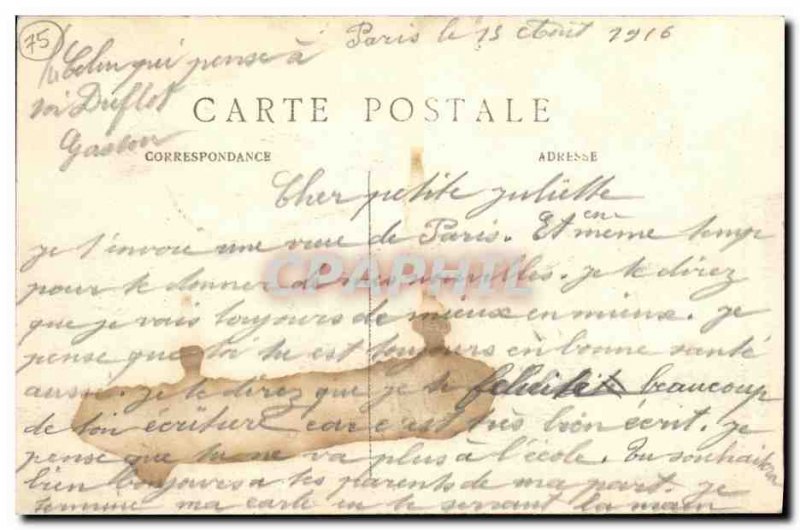 Old Postcard Place Paris July Column Bastille