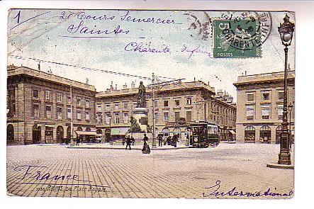 Downtown Place Royale, Reims France, Uaed 1908,