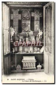 Old Postcard Saint Riquier L & # 39Eglise Le Tresor De Charlemagne