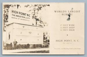 HIGH POINT NC INDUSTRIAL CITY VINTAGE REAL PHOTO POSTCARD RPPC