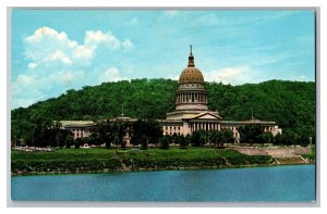 Postcard WV State Capitol Building Charleston West Virginia Great Kanawha River