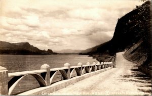 RPPC Guardrail, View on Columbia Highway OR Vintage Postcard L33