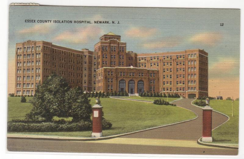 Essex County Isolation Hospital Newark New Jersey 1943 postcard