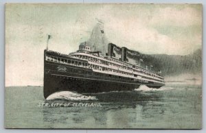 Steamer  City of Cleveland  Steamship    Postcard  1908