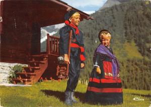 B99282 boy and girl savoie eternelle  france costumes types ethnics folklore