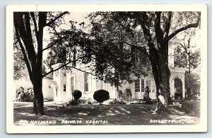 c1920 DOYLESTOWN PA DR. HAYMAN'S PRIVATE HOSPITAL KODAK RPPC POSTCARD P4122