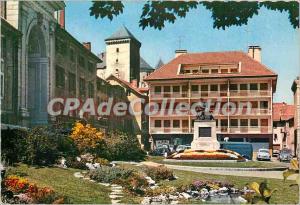 Modern Postcard Annecy Place the wooden statue of St Francis de Sales and Per...