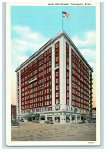 c1920's Hotel Blackhawk Davenport Iowa IA Unposted Vintage Postcard