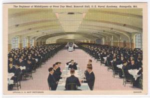 Mess Hall Interior Lunch Meal Midshipmen US Naval Academy 