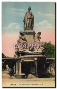 Old Postcard Nimes La Fontaine Pradier