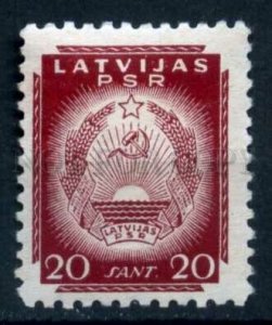 509180 LATVIA 1941 year coat of arms of SOVIET  republic stamp
