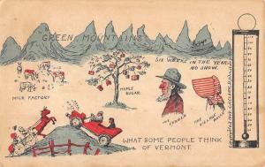 Vermont What People Think Landmark Humor Comic Antique Postcard K81895