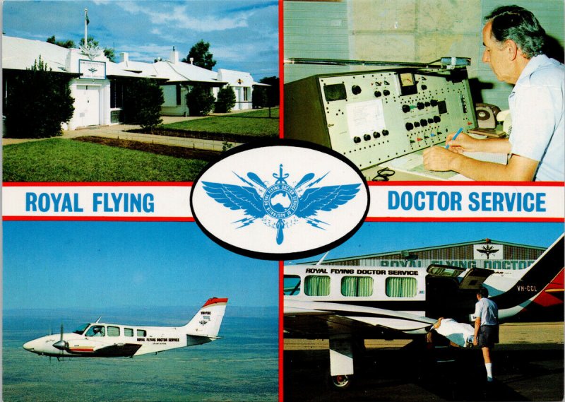 Royal Flying Doctor Service Alice Springs NT Australia Aviation Postcard C5