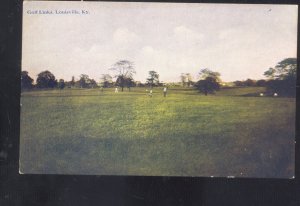 LOUISVILLE KENTUCKY GOLF LINKS GOLF COURSE PUTTING GREEN VINTAGE POSTCARD