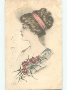 Divided-Back PRETTY WOMAN Risque Interest Postcard AA8633