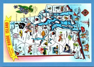 Rhode Island Greetings With State Map