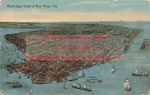 FL, Key West, Florida, City Scene, Aerial View, 1915 PM, Johnson Pub No A-1036