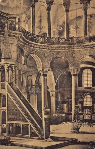 A916 Turkey Constantinople Ste Sophie Mosque INterior vintage postcard