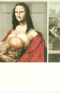 J. Riched. Il  sorriso di Leonardo Fine risque painting,  Dutch PC. Continenta