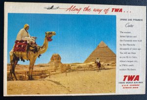 Mint USA Color Picture Postcard Trans World  Airlines Egyptian Pyramids