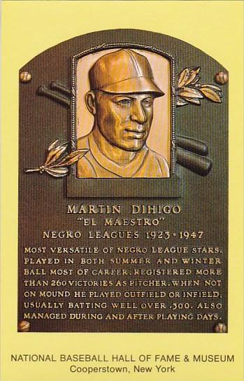 Martin Dihigo El Maestro Baseball Hall Of Fame & Museum Cooperstown New York