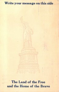 WW1 Era, YMCA Patriotic Statue of Liberty, Troop Ship USS Kroonland,Old Postcard