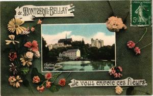 CPA de MONTREUIL-BELLAY Je vous envoie ces fleurs l'Église et le... (207472)