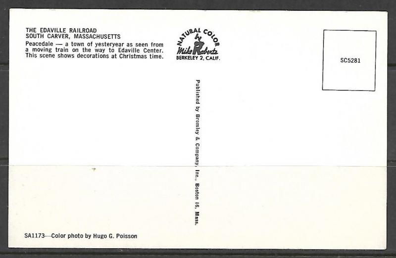 Massachusetts, South Carver - Edaville Railroad - Peacedale - [MA-207]