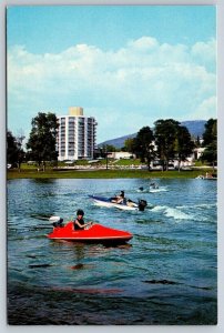 Motorboats, Nevele Country Club, Ellenville Catskills NY, Vintage Postcard #1