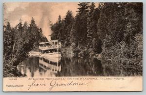 Petoskey MichiganLoaded Excursion Steamer Topinabee on Inland Route1907 B&W PC