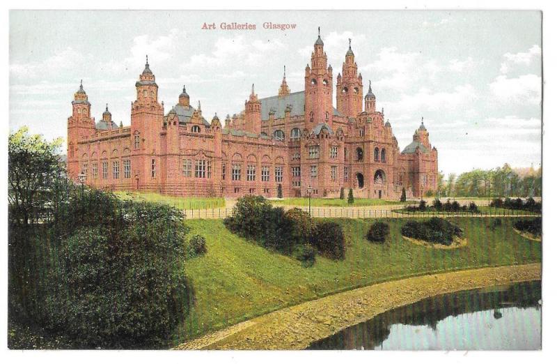 Scotland Glasgow Art Galleries Vintage Bauermeister Postcard