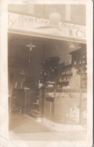 RPPC Ice Cream Soda Cigars Interior View of Shop Tacoma WA Possibly Postcard J21