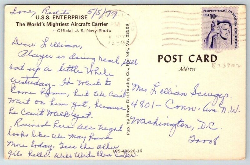 US Navy Aircraft Carrier USS Enterprise - 1979