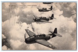 1945 The Avenger US Navy's New Torpedo Bombers Avenel New Jersey NJ Postcard