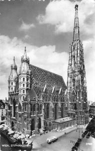 B98016 wien stephansdom bus real photo austria