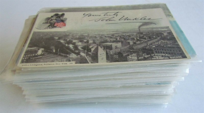 NEW JERSEY LOT of 162 ANTIQUE & VINTAGE POSTCARDS town views 