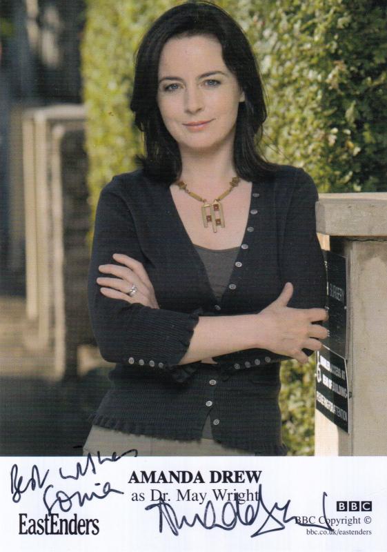 Amanda Drew Dr May Wright Eastenders Hand Signed BBC Cast Card Photo