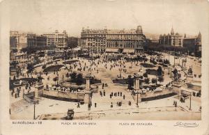 B94550 barcelona placa de catalunya  spain real photo